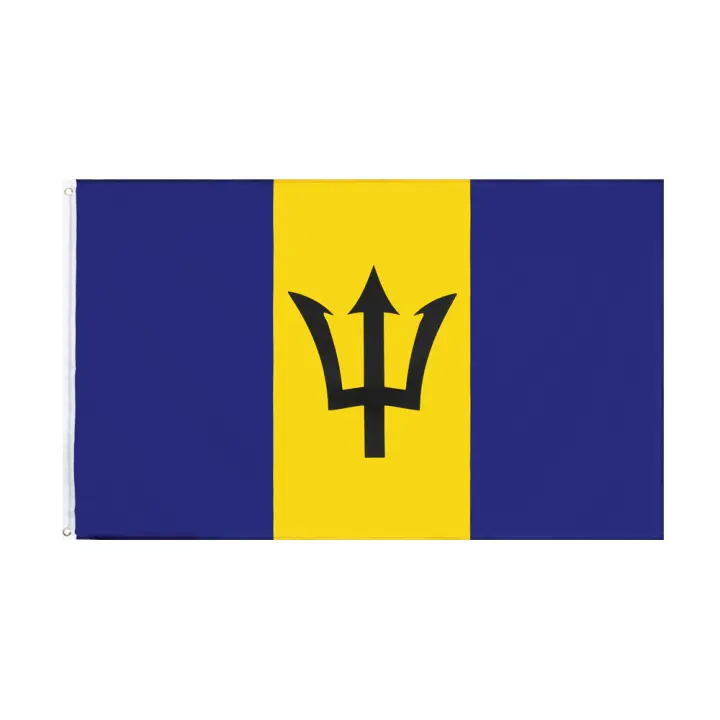 Bandeera De Barbados 90x150 CM FLAGLINK Para Decoración Material POLYESTER Estilo Impreso Uso Decorativo - 1