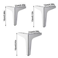 Pies De Muebles Metálicos Modernos Triangulares Para Sofá Silla Armario Y Mesa De Centro Reemplazo Fácil Antideslizantes Resistentes Al Desgaste - details 1