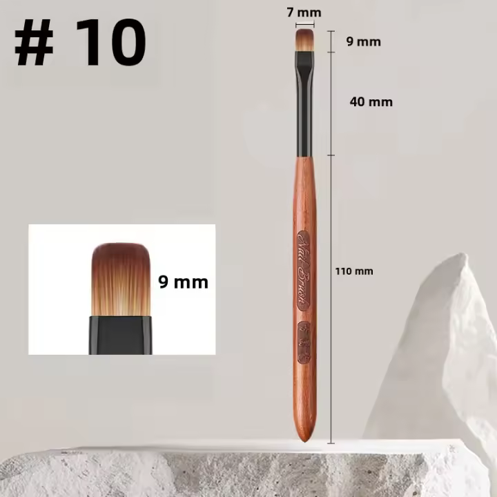 Set De Pinceles Para Arte De Uñas 12Pcs Liner Pincel Para Pintura De Uñas Acrílico UV Gel Ombre Manicure Espátula Herramienta Poli - 1