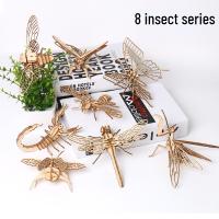 Puzzle 3D De Madera Con Insectos Multitudinario Juguete Educativo Avanzado Para Niños Modelo De Artesanía Creativa - details 0