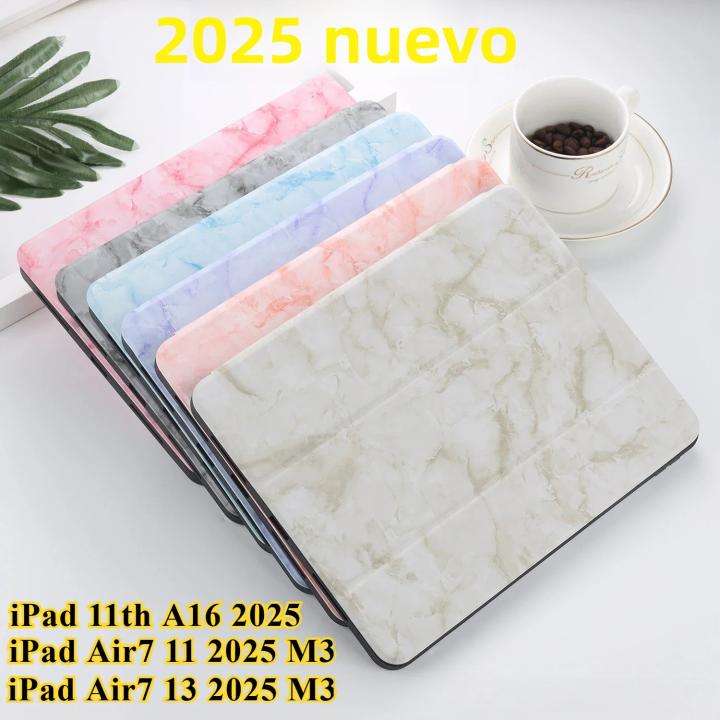 Funda Protectora De Cuero Retro Para iPad 11th Gen A16 2025 10th Mini7 A17 pro 12.9 Air 11 13 M3 Air7 6/5/4 10.2 Capa De Tablet Marbling