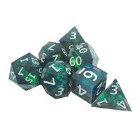 Juego De 7 Dados De Resina En Formas Poliedras Multicolor Para Juegos De Mesa Y Decoración Del Hogar Juguete De Rol Para Niños Y Adultos - details 1
