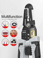 Alicates Multifuncionales Para Despojar Cable Eléctrico Herramienta De Reparación De Cables Con Cortador Y Despojador - details 12