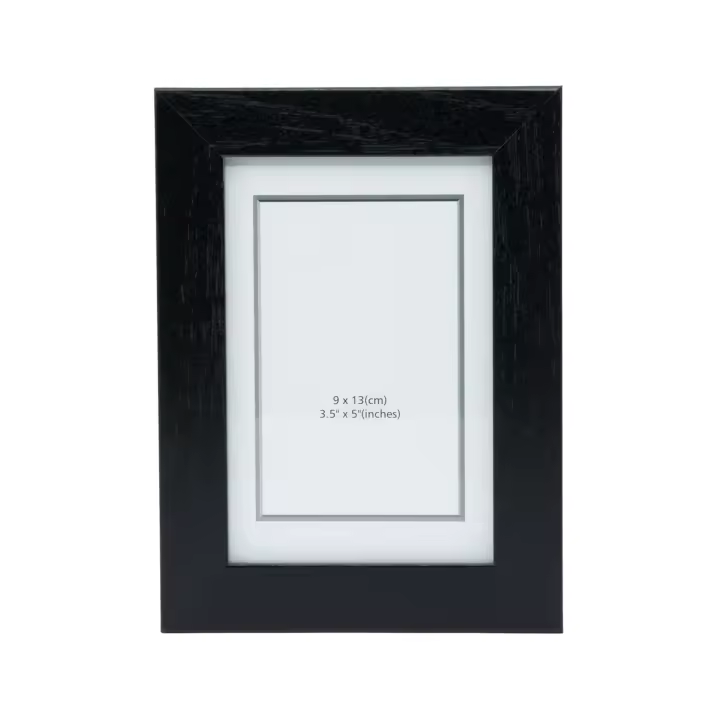 WAI 2 MARKET - Marco de Fotos Negro, Hecho de Madera MDF con Panel de Cristal - Elegante y Resistente, Ideal para Decoración del Hogar y Exposición de Recuerdos - Tamaños 9x13, 10x15, 13x18, 15x20, 18x24, 20x25, 20x30, 24x30, A3, A4 - Con Soporte de Pie - 1
