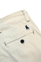 Pantalón chino S&C Beig en algodón elástico de colores Regular Fit - details 1