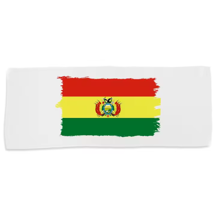 MERCHANDMANIA TOALLA MEDIANA GIMNASIO ABSORBENTE bandera bolivia pais gobierno boliviano suave con bolsita - 1