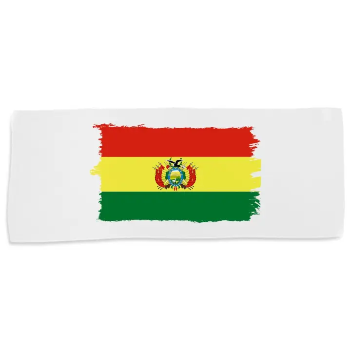 MERCHANDMANIA TOALLA MEDIANA GIMNASIO ABSORBENTE bandera bolivia pais gobierno boliviano suave con bolsita - 1