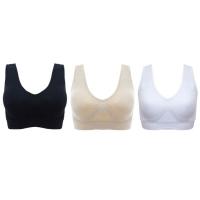 Sujetador De Deporte Para Mujer De Tallas Grandes Con Push-up Inalámbrico Y Shockproof Transpirable Con Tirantes Anchos - details 6