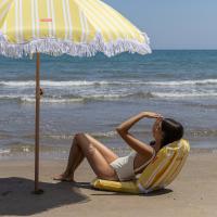 Flamingueo Tumbona Plegable Silla Playa Plegable Reclinable Tumbona Mochila Silla Plegable Ligera Respaldo Playa 5 Posiciones Beach Chair - details 5