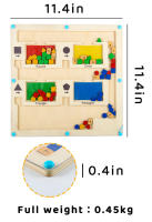 Juego De Mesa Magnético De Madera Puzzle De Colores Y Formas Para Niños Actividad De Avión De Viaje Juguete Educativo Montessori Para Preescolar - details 11
