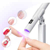 Soporte Portátil Para Lámpara De Secado De Uñas UV Rosado Y Blanco Soporte Giratorio Para Fototerapia Herramienta De Manicura - details 4