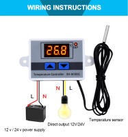 Controlador De Temperatura Digital W3001 Termostato Regulador De Temperatura Para Acuario Incubador Calentador De Agua 110V 220V 12V 24V Precisión 0.1℃ Instalación Fija - details 6