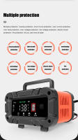 Cargador De Batería Automático Completo 10A/6A/5A 12V/24V Para Coche Y Motocicleta Nivel 7 Carga Pulso Reparación Para AGM GEL WET - details 13