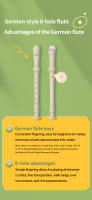 Soprano Recorder Para Niños Principiantes Instrumento De Estilo Aleman Con Tono C 3 Piezas ABS Y Varita De Limpieza Chart De Fingerings - details 3