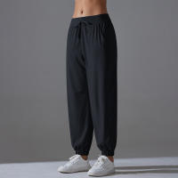 Pantalones De Cintura Alta Para Mujer Seda Helada Ropa Juvenil Elegante Casual Slim Loose Pantalones De Verano Otoño Invierno - details 1
