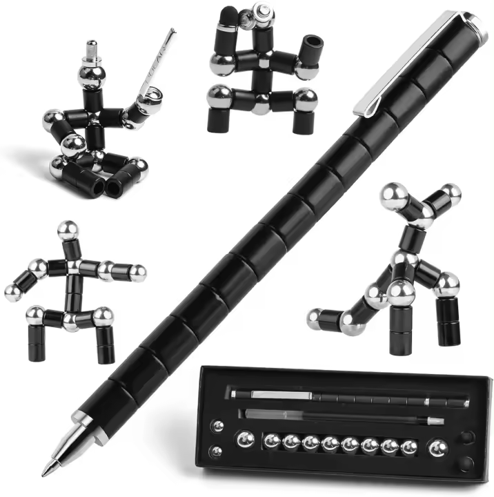 Bolígrafo Magnético Multifuncional Para Aliviar La Ansiedad Y El Fidgeting Bolígrafo De Decompresión Con Punto De Escritura De 0.5mm Regalo Único Para Amigos - 1
