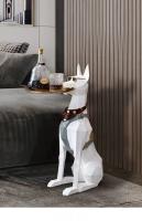 Figura decorativa nórdica de perro caballero en resina de alta calidad - Elegante guardián canino para interiores - details 1