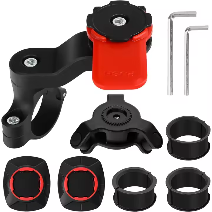Soporte Teléfono Moto Amortiguador Vibraciones 2 Soportes Smartphone Manillar Bicicleta - 1