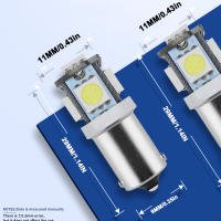 Lámparas LED Para Coche 20Pcs BA9S T10 T4W 5050 5SMD Luz Interior Automática Lámpara De Mapa Lectura Lateral Esquina Parker 12V 24V Universal - details 5