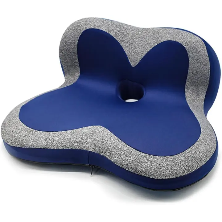 BIT Cojín de espuma viscoelástica para asiento, cojín para silla de oficina que envuelve completamente las caderas, cojín para silla de escritorio, cojín para aliviar el dolor de coxis, cómodo asiento antideslizante (C 47 x 35 x 5 cm) - 1