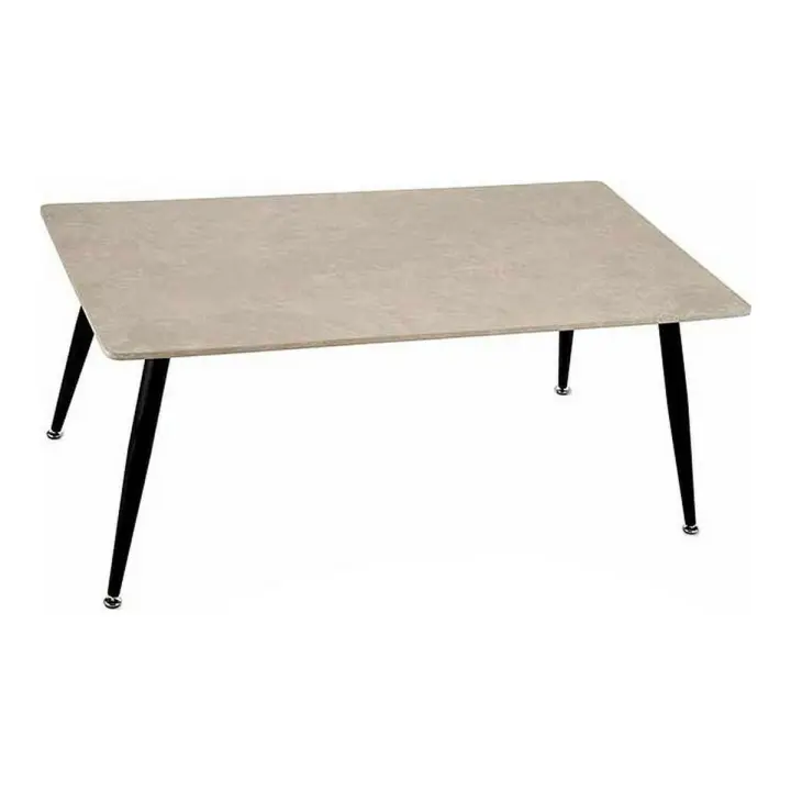 Mesa de Centro Blanco Negro Piedra Metal Melamina Madera MDF - 1