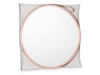 MIRAMAX -Espejo redondo asa polipiel bronce peqespejo de baño, espejo de baño, decoración de baño, espejo colgante adecuado para vestidor, tocador, sala de estar,3 x 45 x 45 cm. - details 2