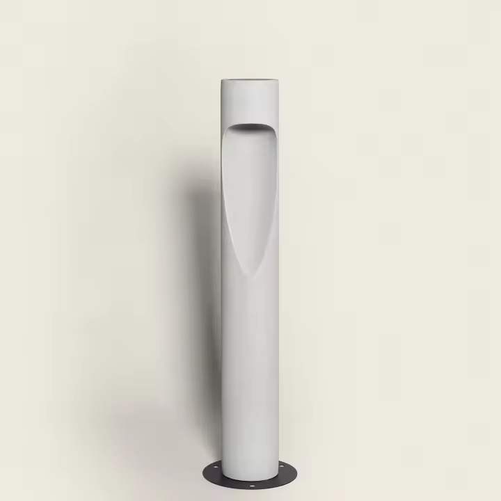 Ledkia Baliza Exterior LED Regulable 4.5W Cemento Tervin 75 cm Gris Piedra - 1