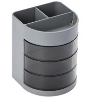 Porta Bolígrafos Con 3 Compartment Rotatorios En Arco Soporte Para Escritorio De Oficina Y Escuela Organizador De Suministros De Oficina - details 5