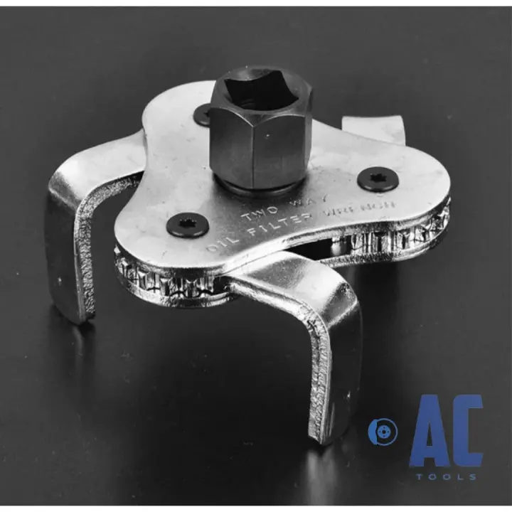 AC Tools Llave para desmontar filtros de aceite universal y reversible 1/2 y 3/8 - 1