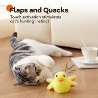 Juguete Eléctrico Para Gatos Juguetón Interactivo Con Pato De Peluche Y Sonido Automático Juguete Inteligente Para Mascotas - details 1