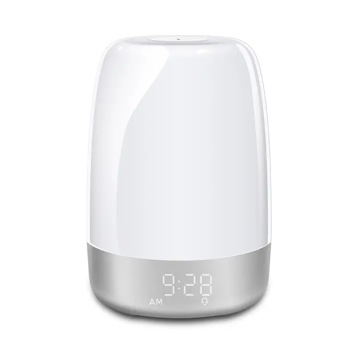 LED Night Light Colorful Night Light Simulate Sunrise and Sunset Night Light Bedside Alarm Clock Night Light 10.6*15.1cm Light Color Wxxbd - 1