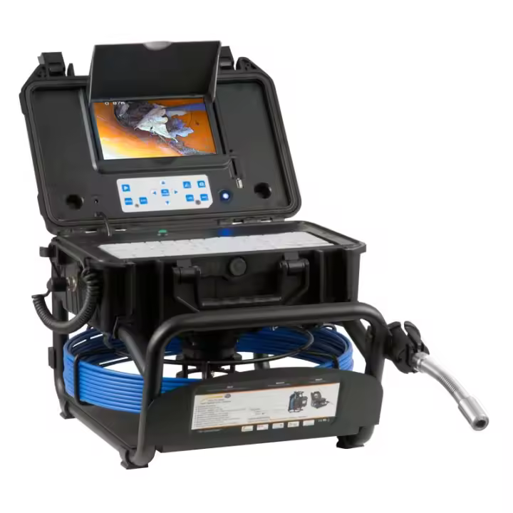 PCE Instruments Cámara para tuberías sonda 20 m / Resistente al agua hasta 20 m / Contador de distancia / Posibilidad de introducir comentarios mediante teclado / Memoria SD / PCE-PIC 20 - 1