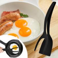 espátulas para huevos, resistentes al calor, para panqueques, pan, pescado, barbacoa, filete, herramienta de cocina casera (negra) - details 4