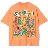 Camiseta Retro Para Hombres Con Patrón De Niños Jugando Suave Algodón Verano Estilo Vintage Camiseta Encogible De Cuello Redondo Talla Grande Streetwear - details 8