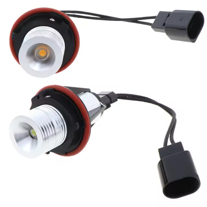 1Pc Lámpara LED Para Anillo De Ojo Ángel E39 E60 E87 X5 Luz Lateral Blanco Amarillo Material De Aluminio Aviación 12V Para Automóvil BMW - 1