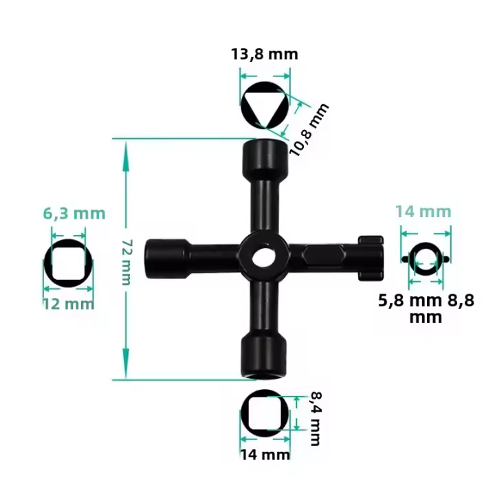 Llave De Multipropósito Mini Portátil Con Hexagonal Interno Triangular Herramientas De Mantenimiento De Calidad Para Plomeros - 1