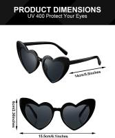 6 Pares de Gafas de Sol with forma de corazón, estilo Ojo de Gato, vintage Estilo, para Bodas, Fiesta de disfraces. - details 1