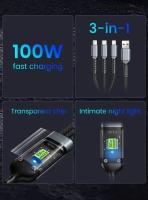 Cable De Carga Rápida 3 En 1 100W 5A USB a Tipo C Micro Para iPhone 16 15 14 Samsung Xiaomi OPPO VIVO Cable Móvil De Alta Velocidad - details 1