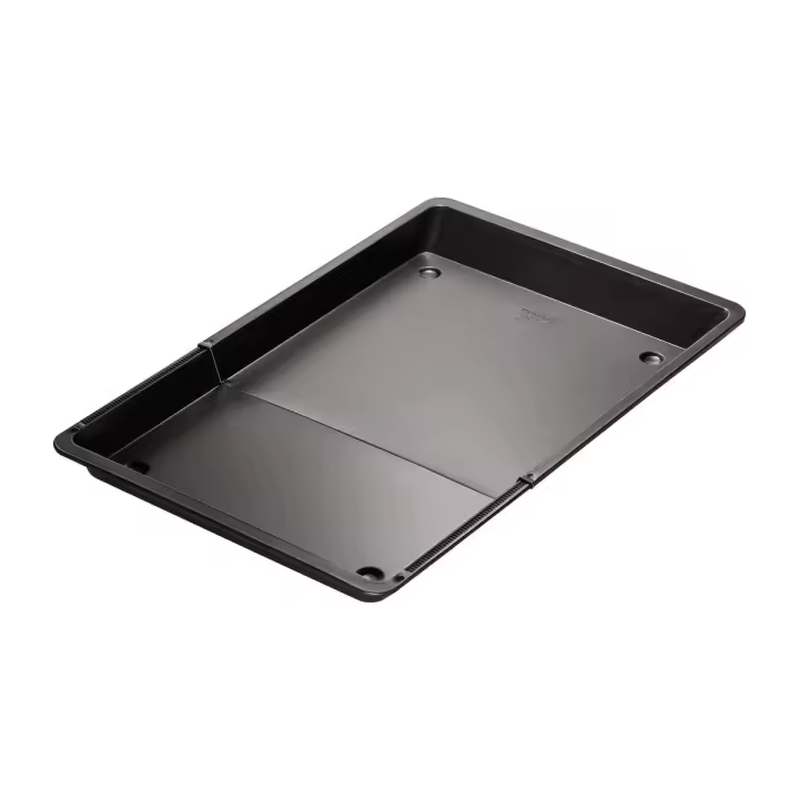 Dr Oetker Bandeja Extensible 33x37-52Cm, acero con revestimiento antiadherente especial, color negro. 1 ud. - 1