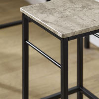 SoBuy Set Mesa Alta de Bar y 2 taburetes Mesa de Comedor Estilo Industrial OGT10-HG ES (2 sillas) - details 2