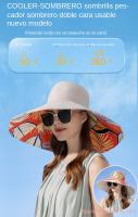 Sombrero De Pescador Doble Cara Para Mujer Xinbaoguan 100% Algodón Protección Solar Amplio Para El Verano Estilo Casual - details 1