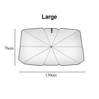 J.S ONDO   Parasol Coche Delantero, Parasol Plegable Coche con Anti UV Rayos,Sombrilla Paraguas del Coche para Lunas Delanteras, Parasol para Parabrisas de los Coche para Mayoría de Coches, SUV, Camiones 140X79CM - details 0