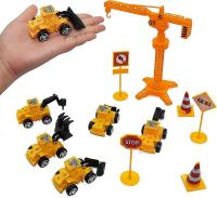 18 piezas de adornos para tartas de construcción, vehículos, juego de decoración para tartas, excavadora, grúa torre, decoración para cupcakes, señales de tráfico y carretera, decoración para fiesta de feliz cumpleaños - details 2