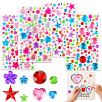 Pegatinas De Cristal Acrílico 3D Para Niñas Decoración DIY Adhesivas Brillantes Joyería De Peluca Regalo Para Niñas De 3-12 Años - details 0