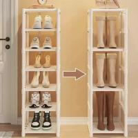 Organizador De Zapatos De Pared Múltiples Capas Plegable Eficaz En El Uso Del Espacio Estante De Zapatos Para El Hogar Material PP - details 4