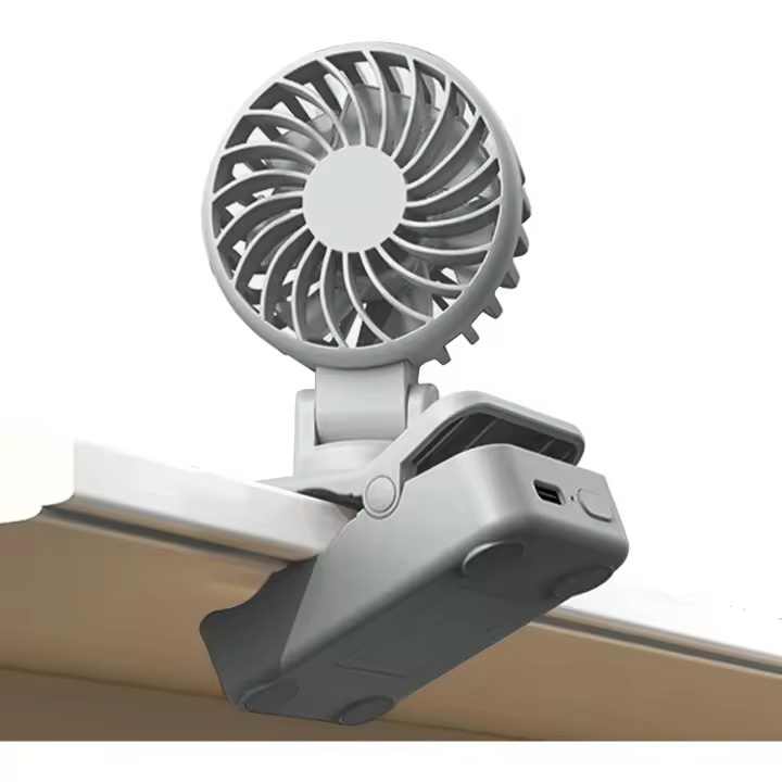 Genérico Ventilador De Mano Con Clip - Con Pinza para Sombrilla y Enfriador de Aire Personal | 3 Velocidades Ajustables Para Exteriores, Soluciones De Refrigeración En Camping, Pesca Y Viajes - 1