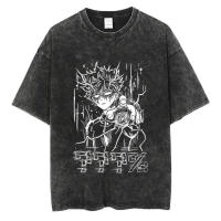 Camiseta Anime Mob Psycho 100 Para Hombres Estilo Harajuku Retro Casual Verano Manga Corta Streetwear Con Gráficos - details 5