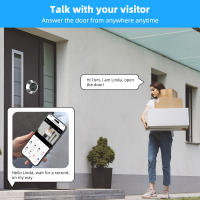 Cámara de video con mirilla WiFi inteligente Tuya 1080P, seguridad para el hogar, visión nocturna, 4.3' FHD, WiFi, mirilla, videoportero - details 13