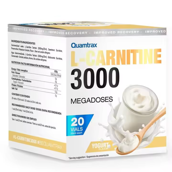 Quamtrax L-CARNITINE 3000 (1 CAJA -20 VIALES) Yogurt - 1
