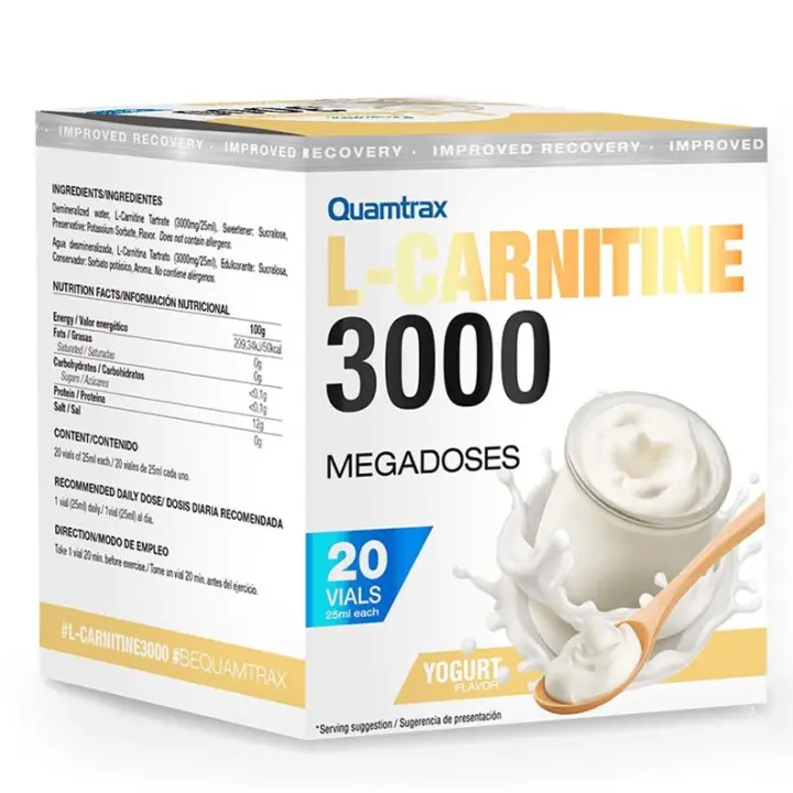 Quamtrax L-CARNITINE 3000 (1 CAJA -20 VIALES) Yogurt - 1